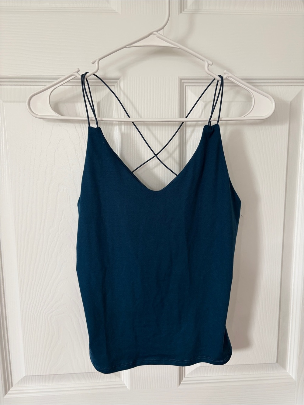 gaze Navy Blue Double-Strap Crisscross Cami